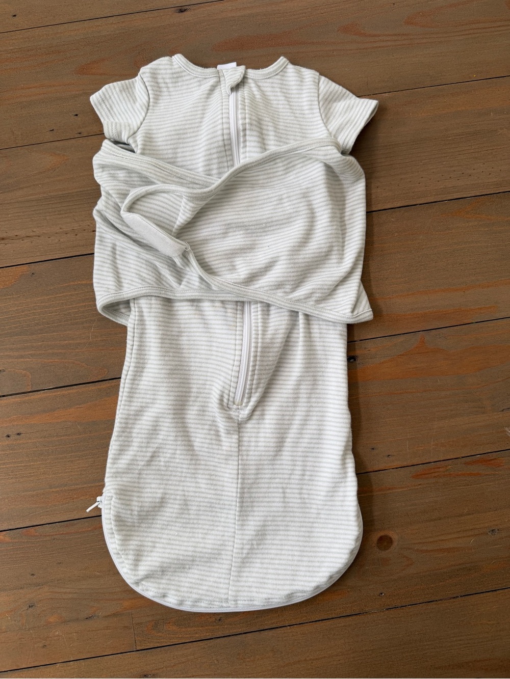 Nordstrom Soft Stripe White Baby Sleep Sack Swaddle - Newborn